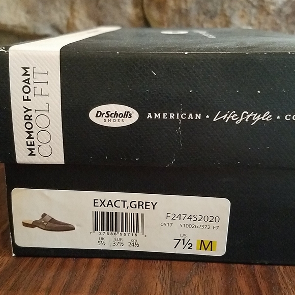 Dr. Scholls gray flannel dress mule - Picture 2 of 7
